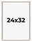 Minimalist White Picture Frame - UV Acrylic, Foam Board Backing, Hanging Hardware